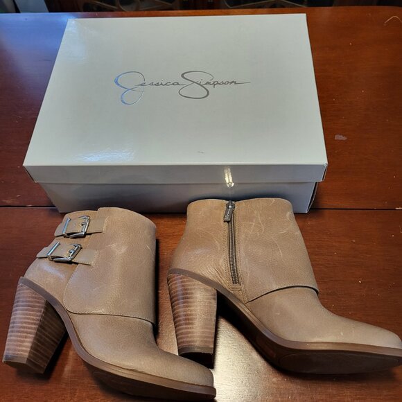 Vintage Jessica Simpson Cainn Ankle Boots Size 7.5 Slouchy Bootie - Picture 4 of 10